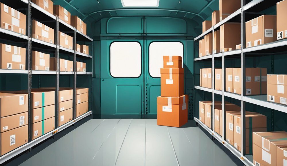 Delivery van loaded with parcels ready for a route